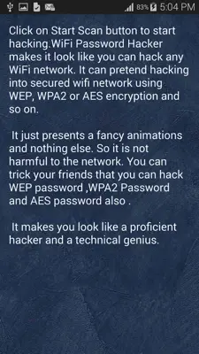 WiFi Password Hacker Prank android App screenshot 3